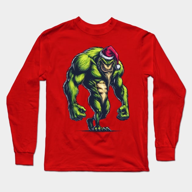 Grinch Christmas 05 Long Sleeve T-Shirt by Juancuan